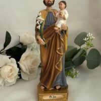 Imagem São José com menino Jesus 20,5 cm