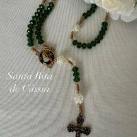 Terço verde Santa Rita de Cássia