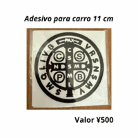 Adesivo medalha São Bento preto 11 cm