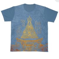Camiseta N Senhora Aparecida azul jeans