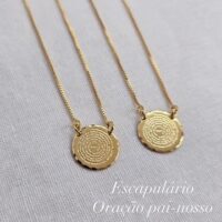 Semijoia Escapulário oração pai-nosso