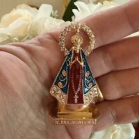 Nossa Senhora Aparecida carro dourada com arco