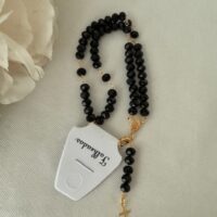 Terço pulso semijoia preto