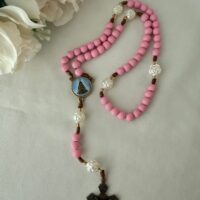Terço rosa N Senhora Aparecida