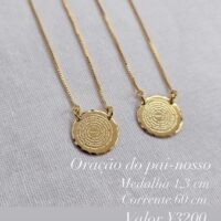 Semijoia Escapulário oração pai-nosso