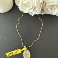 Semijoia Corrente com medalha milagrosa