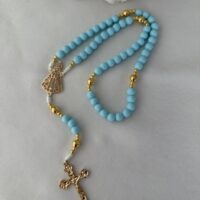 Terço azul claro Nossa Senhora Aparecida