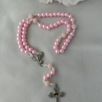Terço rosa Espírito Santo