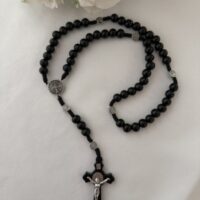Terço medalha São Bento preto