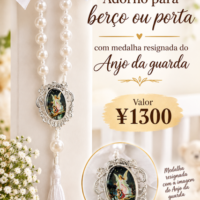 Adorno berço/porta Anjo da guarda pérola