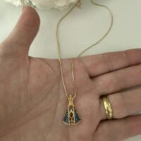 Semijoia Nossa Senhora Aparecida azul