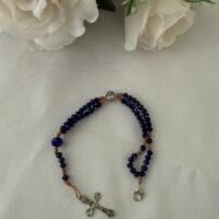 Terço pulso azul cristal