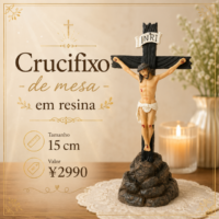 Crucifixo de mesa em resina 15 cm