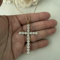 Semijoia crucifixo grande